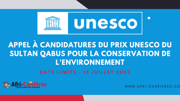 Appel a candidatures du Prix UNESCO du Sultan Qabus pour la conservation de lenvironnement 1
