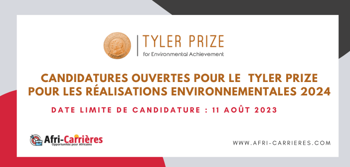 Candidatures ouvertes pour le Tyler prize pour les realisations environnementales 2024