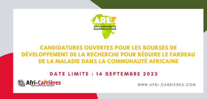 Candidatures ouvertes pour les bourses de developpement de la recherche pour reduire le fardeau de la maladie dans la communaute africaine