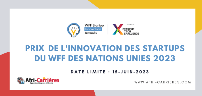 Prix de linnovation des startups du WFF des Nations Unies 2023
