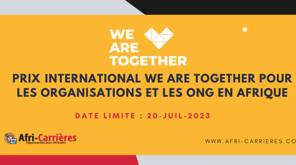 Prix international We Are Together pour les organisations et les ONG en Afrique 1