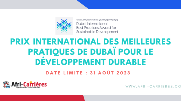 Prix international meilleures pratiques Dubai pour ODD 1