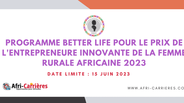 Programme Better Life pour le Prix de lentrepreneure innovante de la femme rurale africaine 2023 1