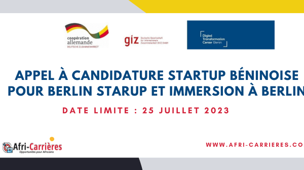 APPEL a candidature startup beninoise pour berlin starup et immersion a berlin 1