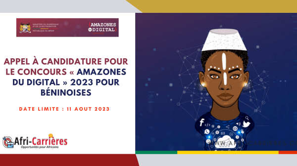 Appel a candidature pour le CONCOURS Amazones du Digital 2023 pour beninoises 1