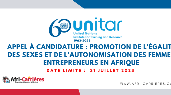 Appel a candidature promotion de legalite des sexes et de lautonomisation des femmes entrepreneurs en afrique 1