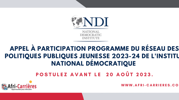 Appel a participation Programme du Reseau des politiques publiques jeunesse 2023 24 de lInstitut National Democratique 1 1