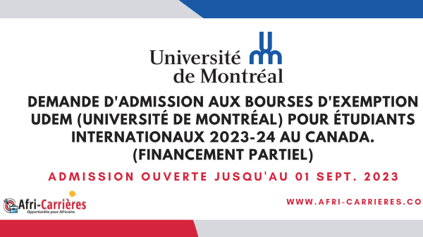 Bourses dexemption UdeM Universite de Montreal 1
