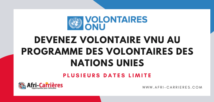 Devenez volontaire VNU au Programme des Volontaires des Nations Unies