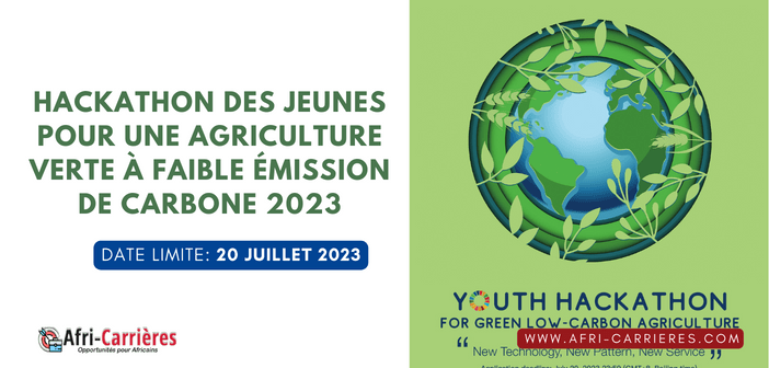 Hackathon des jeunes pour une agriculture verte a faible emission de carbone 2023