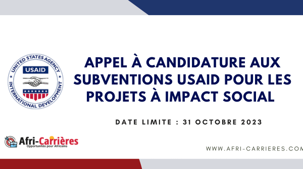 Appel a candidature aux Subventions USAID pour les projets a impact social 1 1