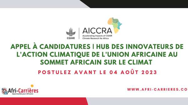 Appel a candidatures Hub des innovateurs de laction climatique de lUnion africaine au Sommet africain sur le climat 1 1