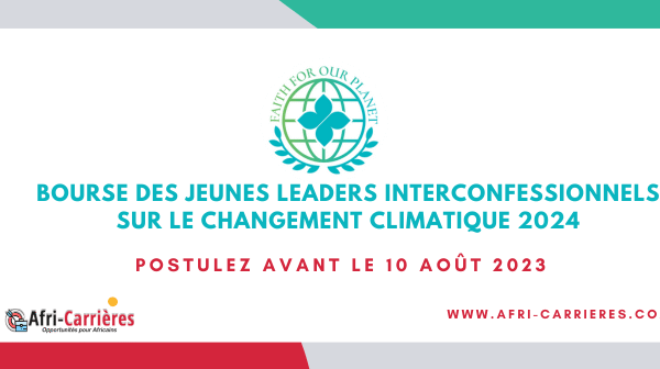 Bourse des jeunes leaders interconfessionnels sur le changement climatique 2024 1