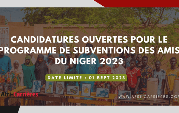 Candidatures ouvertes pour le programme de subventions des Amis du Niger 2023 1