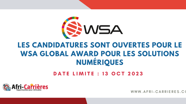 Les candidatures sont ouvertes pour le WSA Global Award pour les solutions numeriques 1