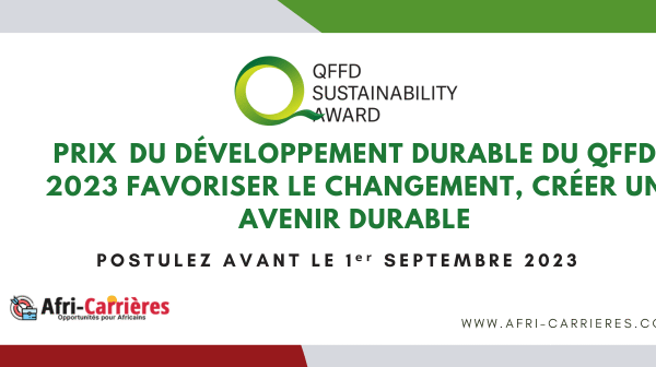 Prix du developpement durable du QFFD 2023 favoriser le changement creer un avenir durable 1
