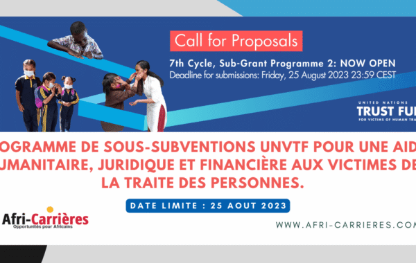 Programme de sous subventions UNVTF pour une aide humanitaire juridique et financiere aux victimes de la traite des personnes 1