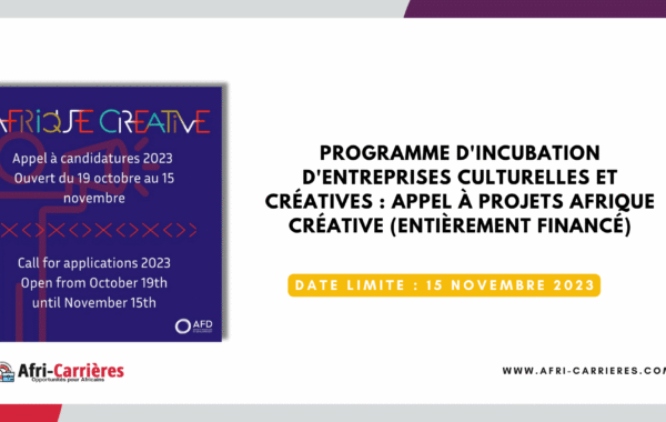 Appel a projets Afrique Creative 1