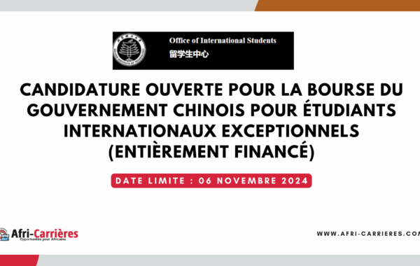 Bourse du gouvernement chinois 2024 ssie pour senegalais 2