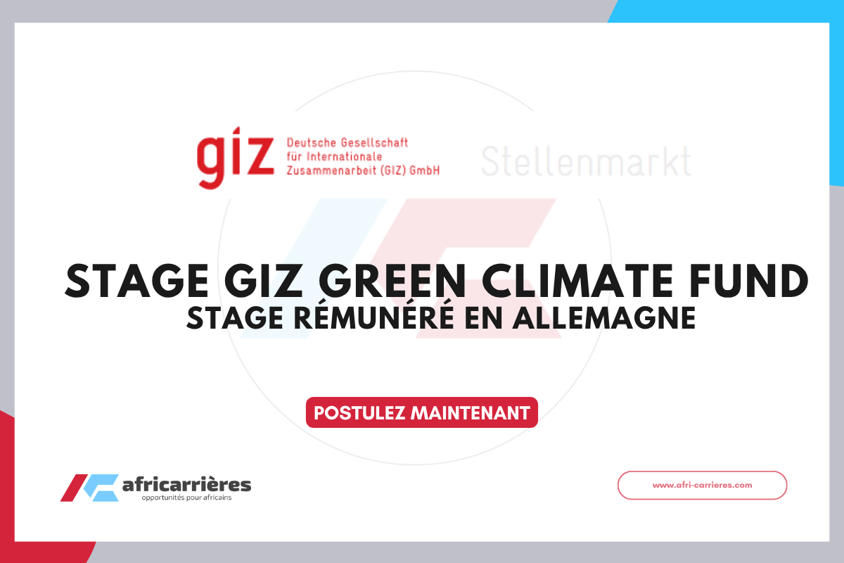 GIZ Green Climate Fund Internship 2026 Stage remunere en Allemagne 2 349 Emois