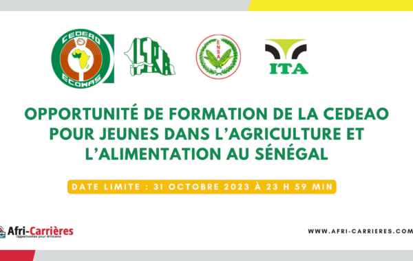 Oppportunite de formation CEDEAO 1