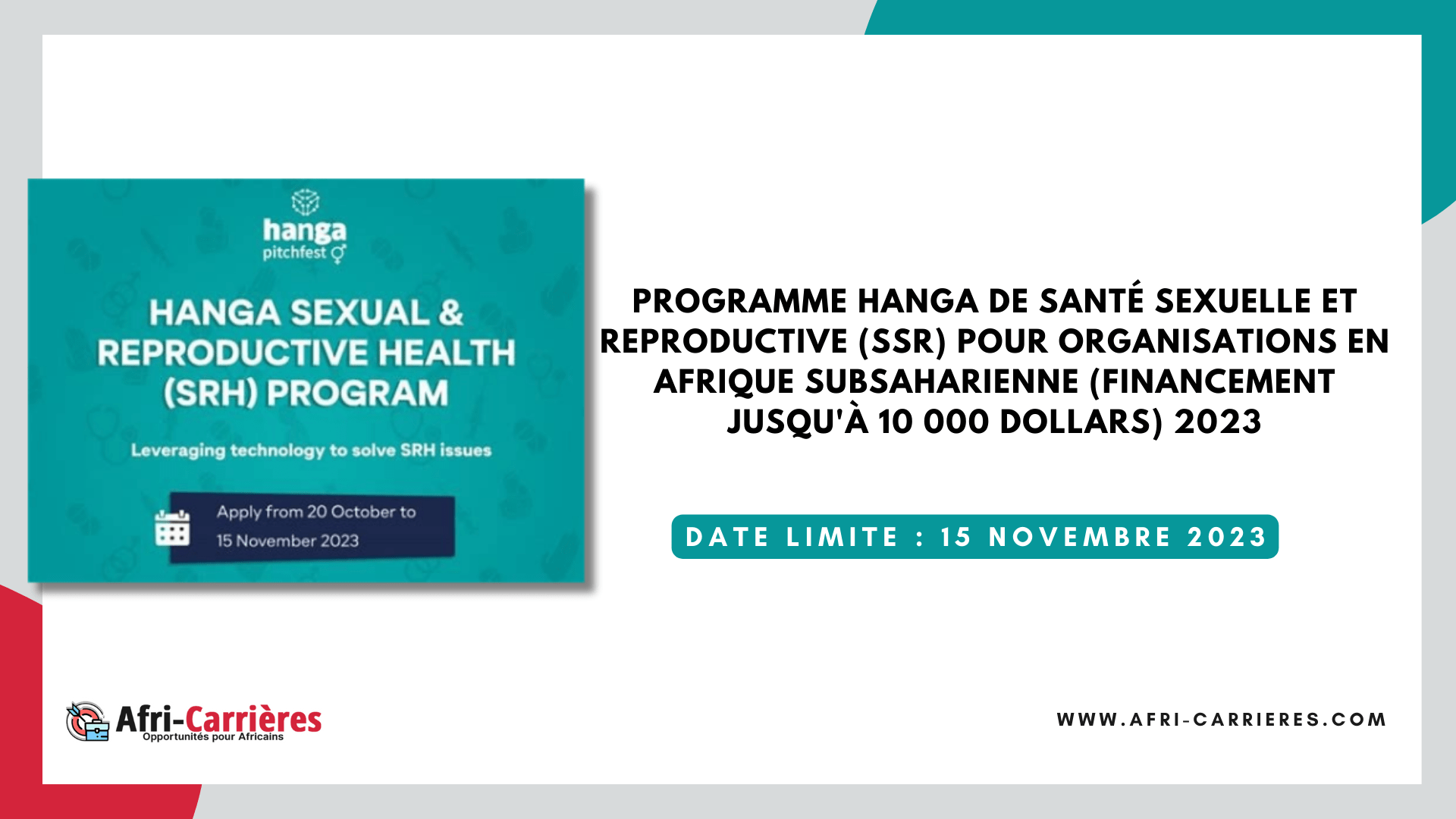 Programme Hanga de sante sexuelle et reproductive SSR