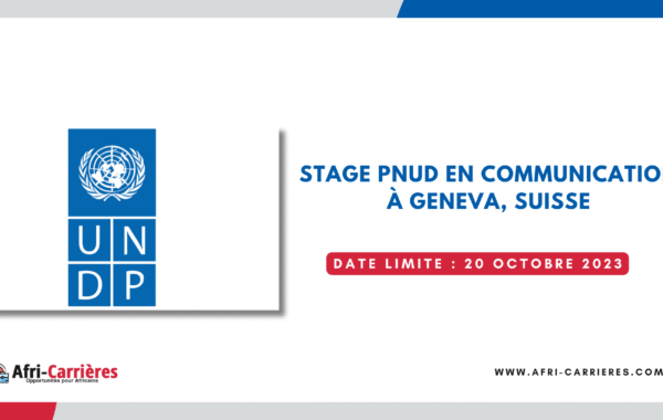 Stage PNUD en Communication a Geneva SUISSE 1