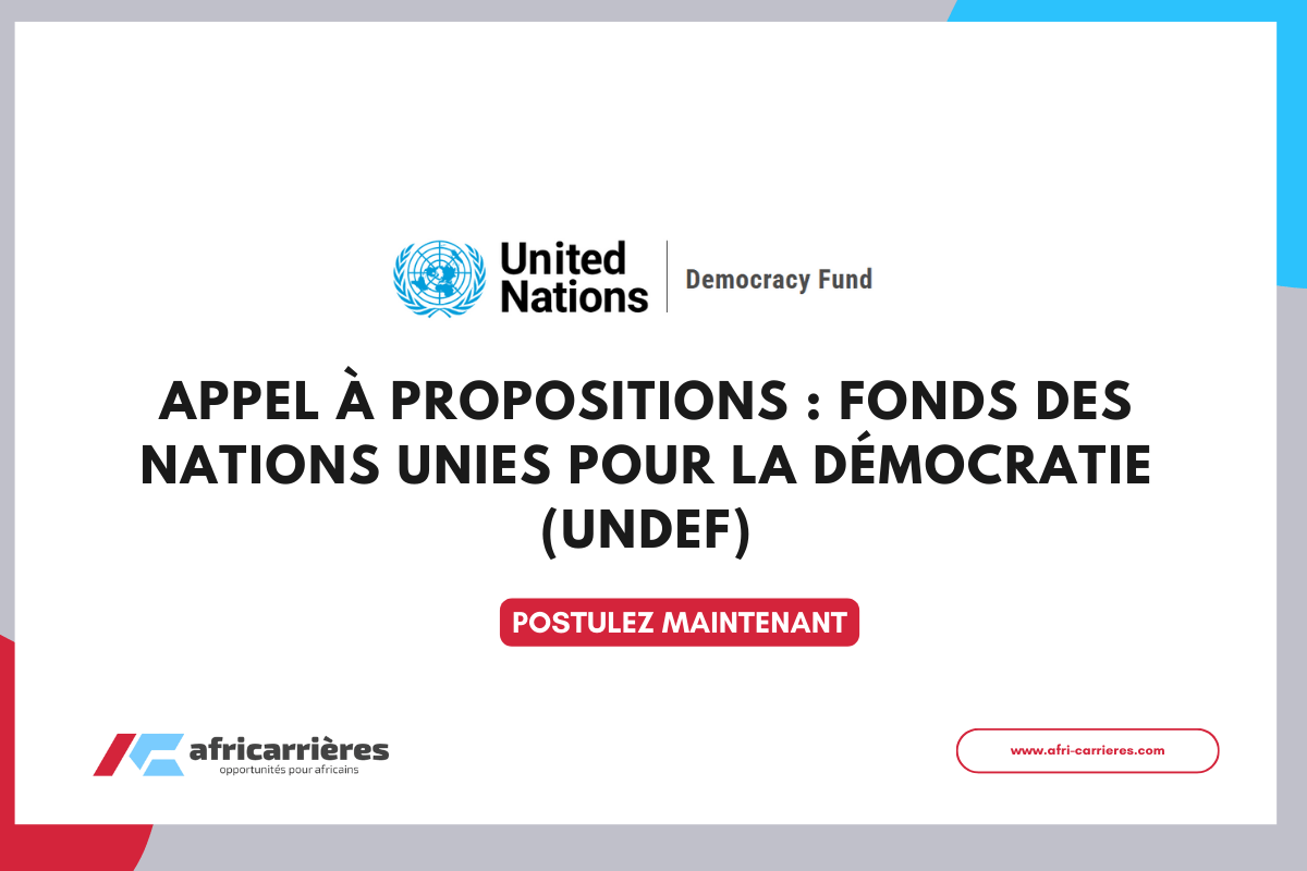 Appel a propositions Fonds des Nations Unies pour la democratie UNDEF