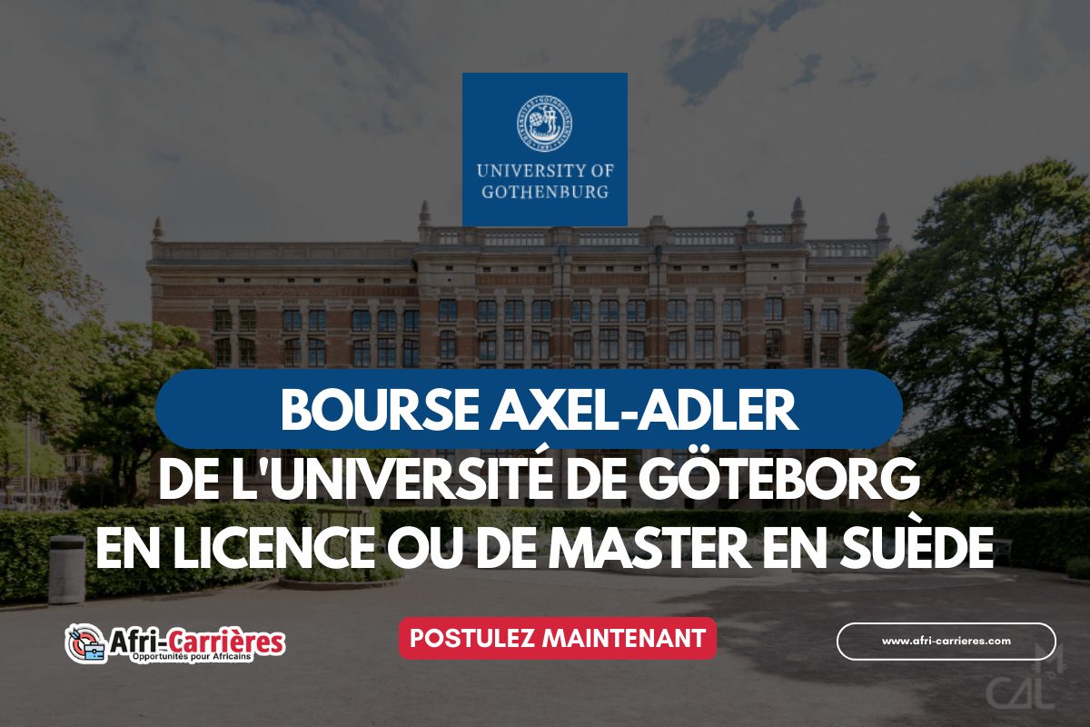 Bourse Axel Adler de lUniversite de Goteborg 2025 pour etudiant internationaux de licence ou de maitrise en Suede