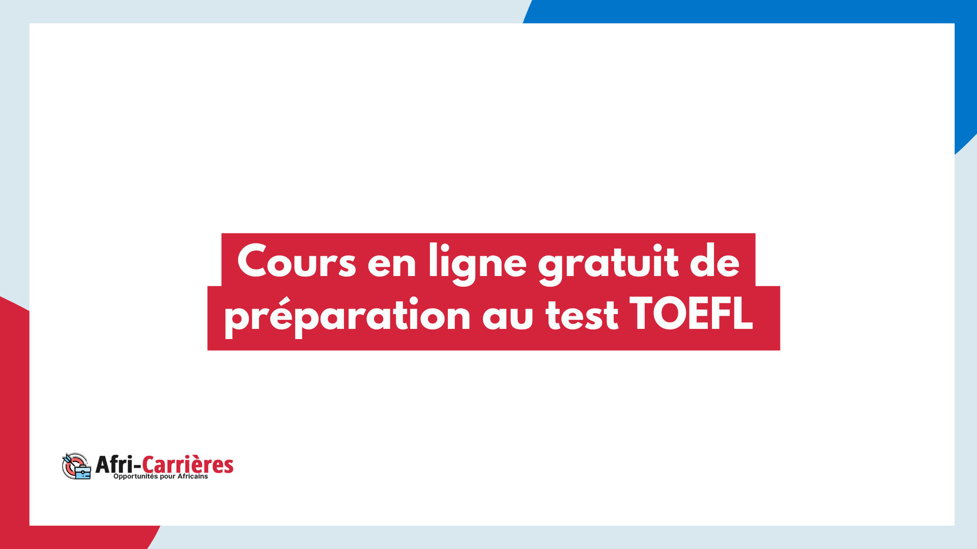 cours de preparation au test TOEFL