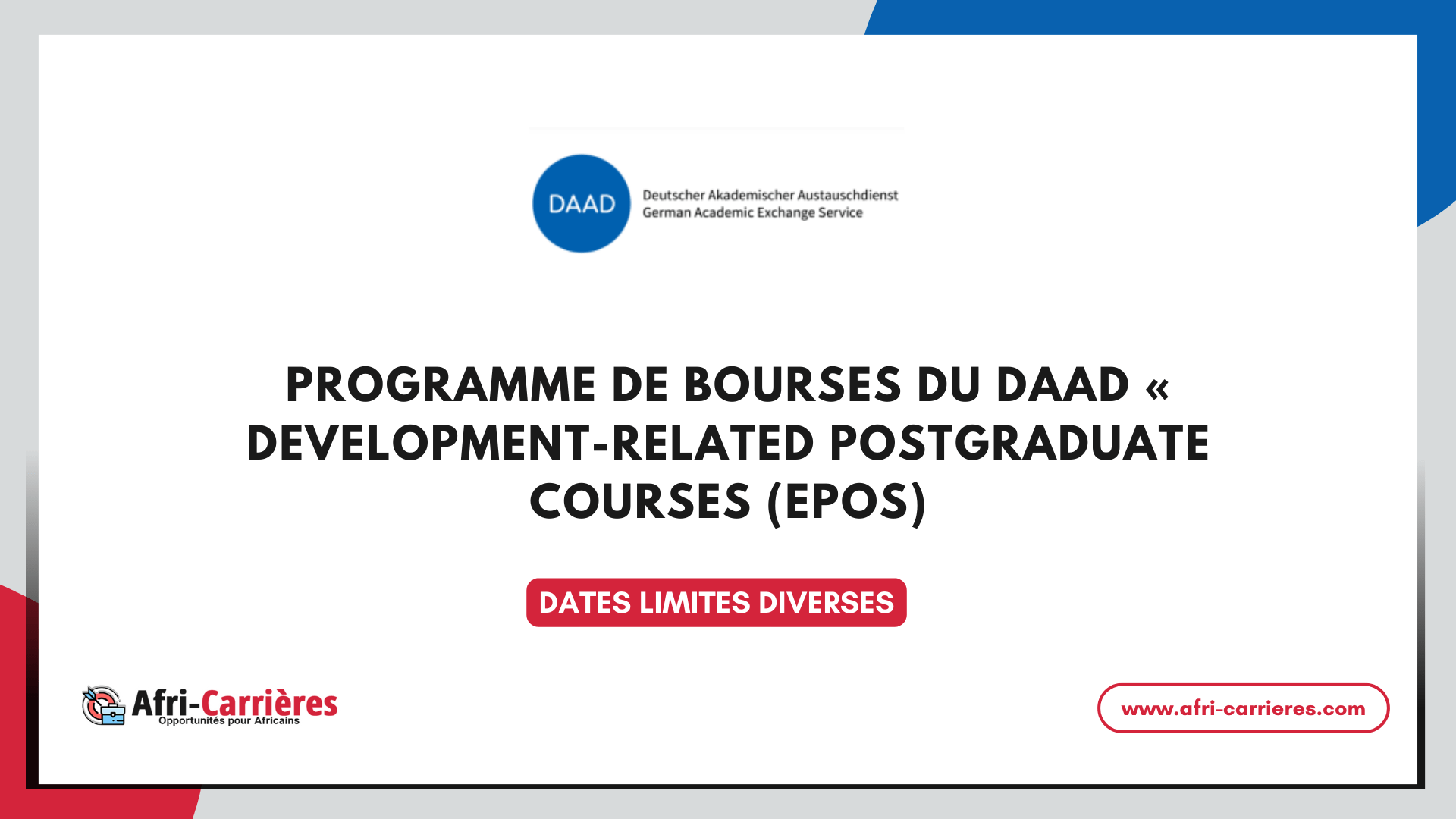 Programme de bourses du DAAD