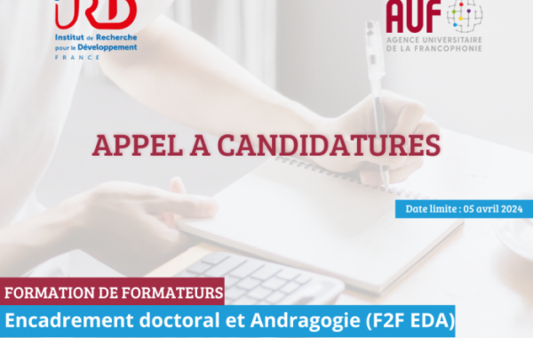 Appel a candidature AUF Formation de formateurs Encadrement doctoral et Andragogie