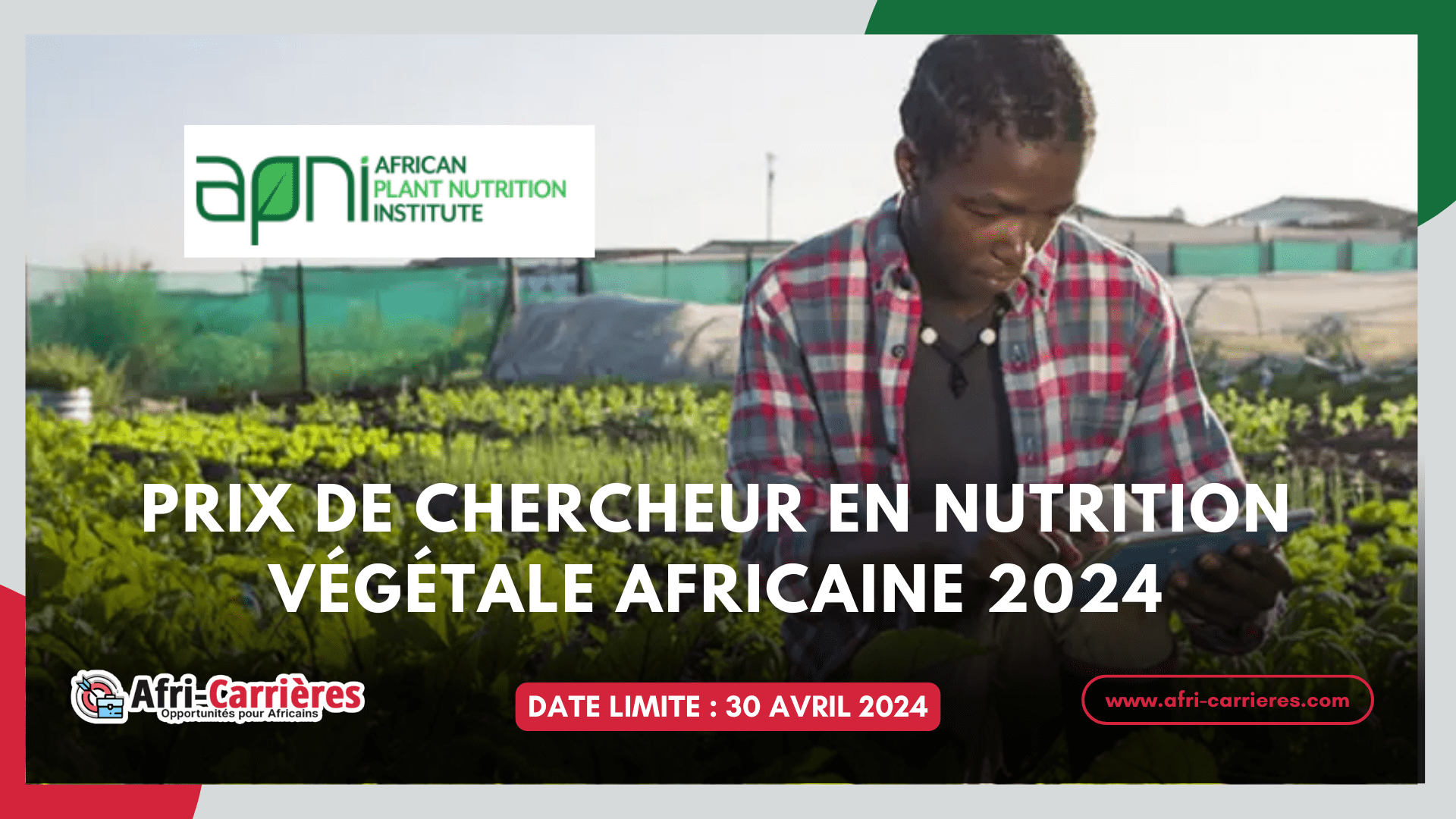 Prix De Chercheur En Nutrition Vegetale Africaine 2024