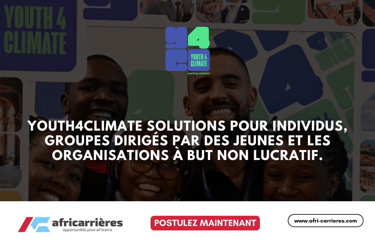 Youth4Climate Solutions 2025 pour individus groupes diriges par des jeunes et les organisations a but non lucratif