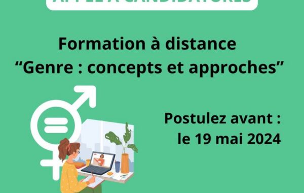 Appel a candidatures formation a distance sur legalite Femmes Hommes