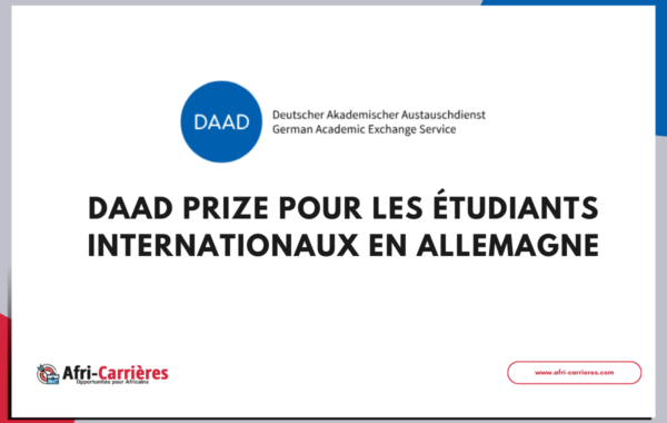 DAAD Prize pour les etudiants internationaux en Allemagne
