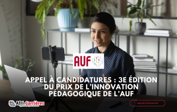 Appel a candidatures 3e edition du Prix de lInnovation pedagogique