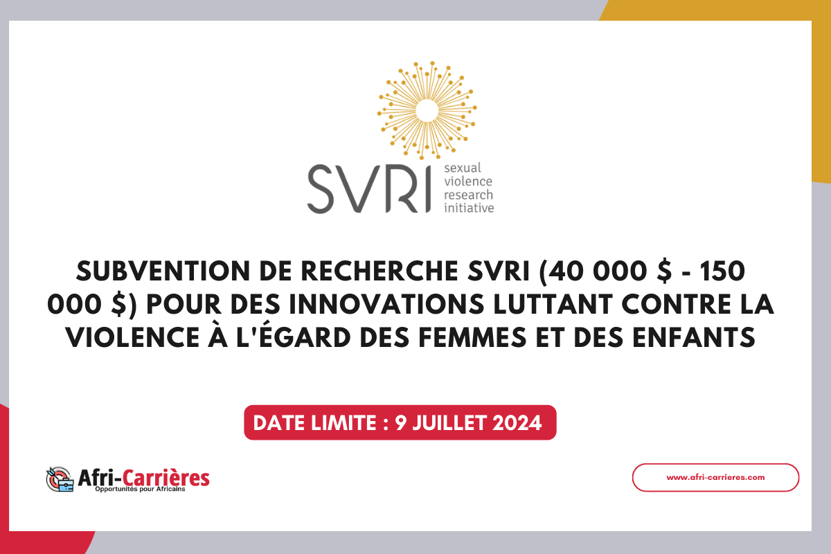 Subvention de recherche SVRI