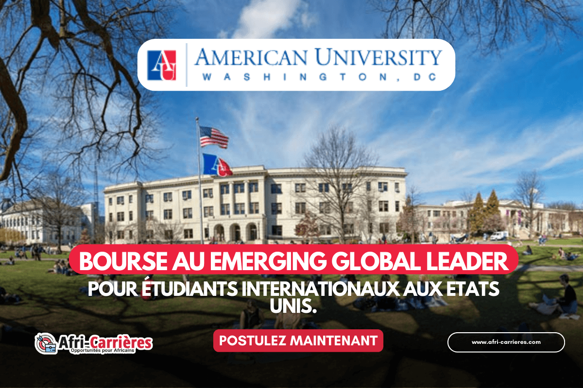 Bourse AU Emerging Global Leader pour etudiants internationaux aux Etats Unis. 1 1