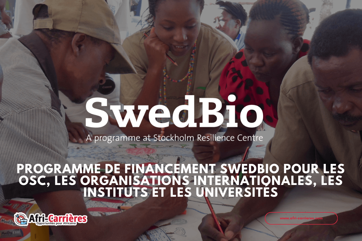 Programme de financement SwedBio pour les OSC les organisations internationales les instituts et les universites 1