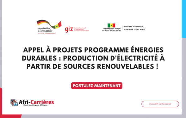 Appel a projets Programme Energies Durables