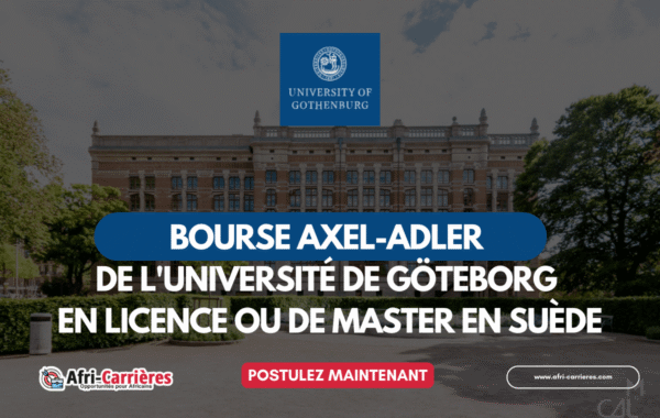 Bourse Axel Adler de lUniversite de Goteborg 2025 pour etudiant internationaux de licence ou de maitrise en Suede