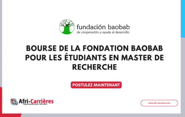 Bourse de la Fondation Baobab pour les etudiants en Master de Recherche