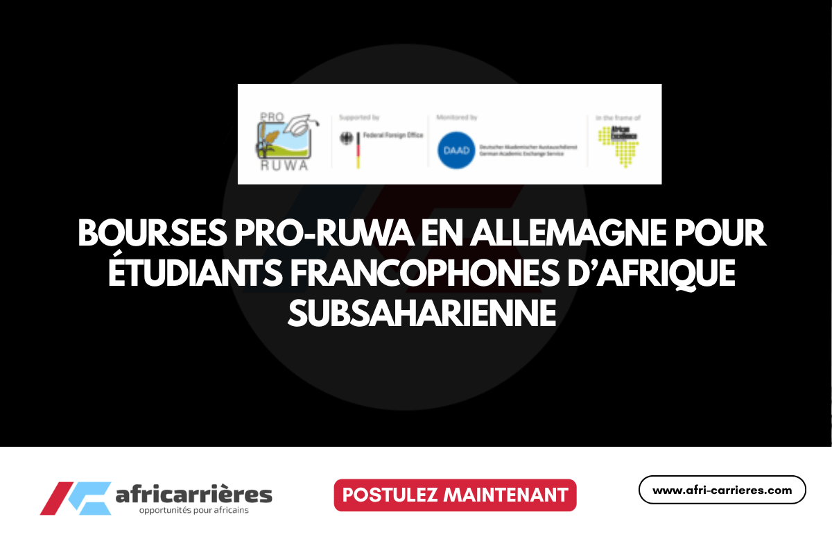 8 Bourses Pro RUWA en Allemagne pour etudiants francophones dAfrique subsaharienne 2026