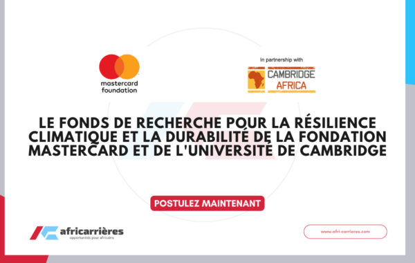 Climate Resilience and Sustainability Research Fund 2026 de Mastercard FoundationCambridge of Africa