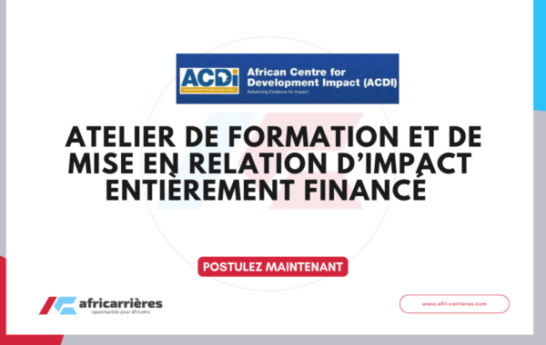 Programme de Formation ACDI 2026 de mise en relation en evaluation dimpact