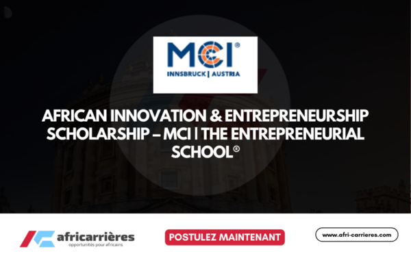 African Innovation Entrepreneurship Scholarship 2026 – MCI The Entrepreneurial School®