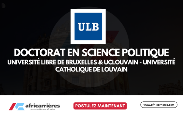 Doctorat en Science Politique Universite libre de Bruxelles UCLouvain Universite catholique de Louvain