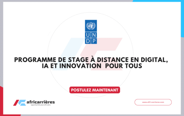 Appel a candidatures Stage PNUD Digital IA Innovation Hub 2026