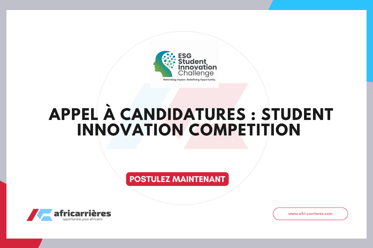 Appel a candidatures Student Innovation Competition 2026